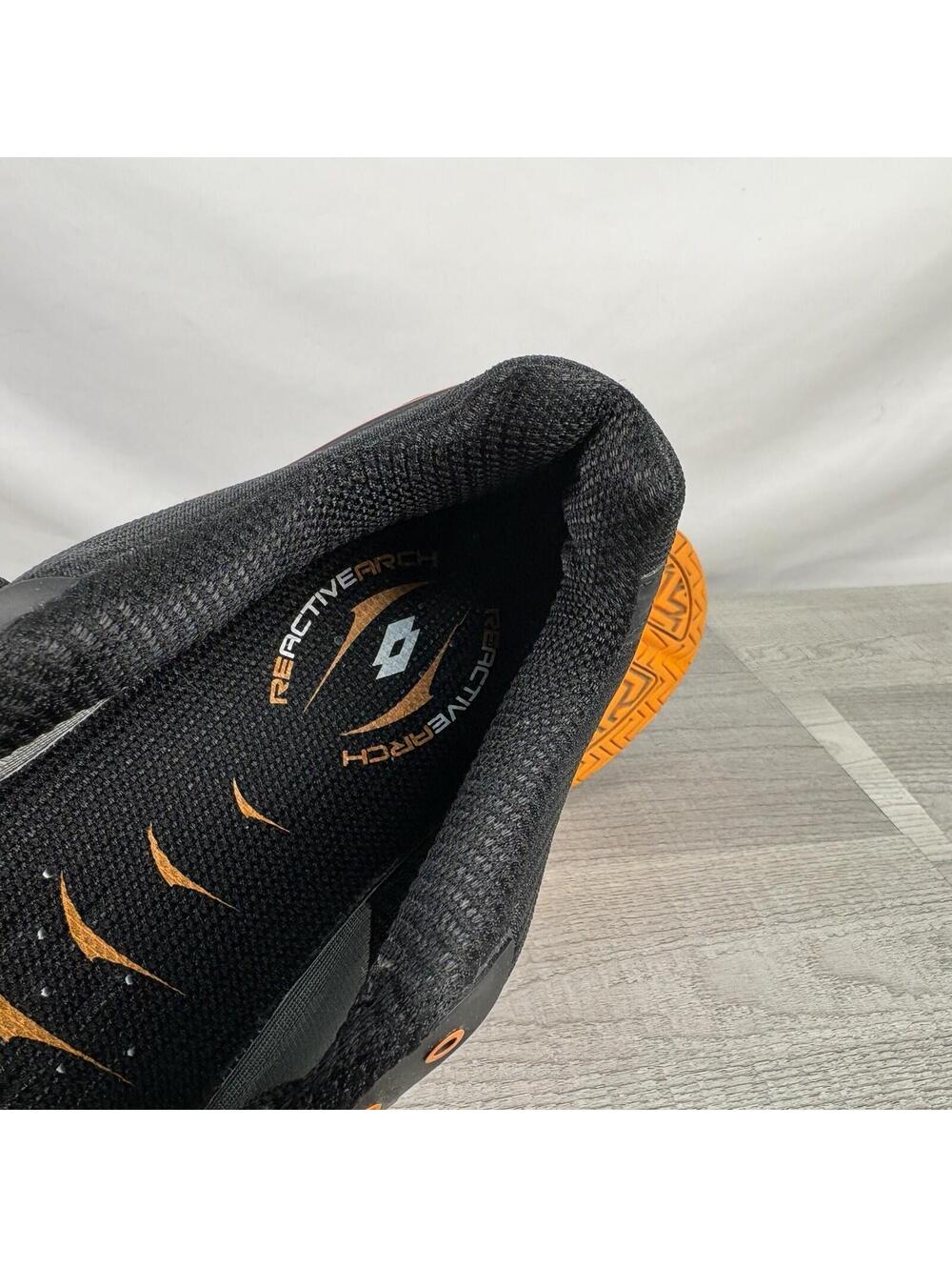 Lotto Raptor Syn-Pulse Indoor Court Shoes Men’s Size 11 (US) Black/Orange - Picture 13 of 15